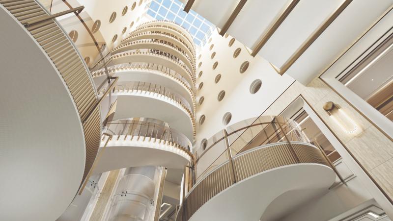 Seven Seas Prestige_Atrium_Glass Enclosed Ceiling_Regent Seven Seas Cruises