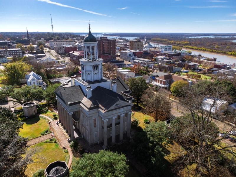 The Old Courthouse Museum is just a few blocks from the main downtown area and the Mississippi River.