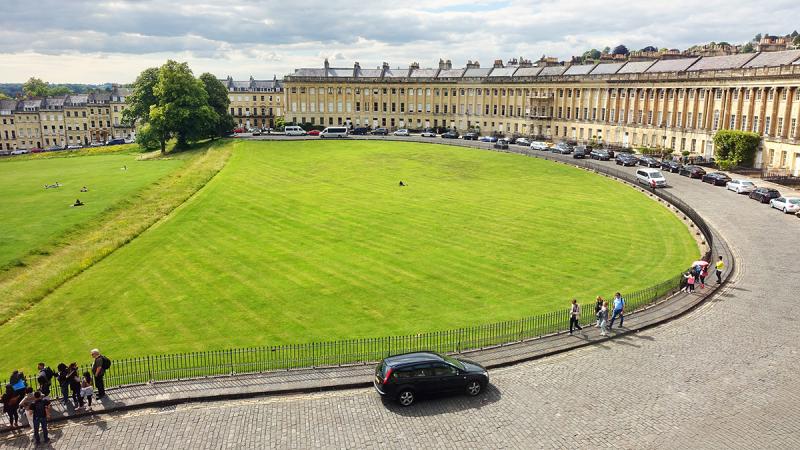 The Royal Crescent in Bath, England