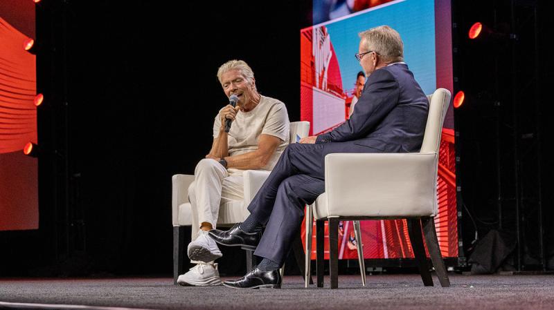 Richard Branson and John Lovell at EDGE 2025