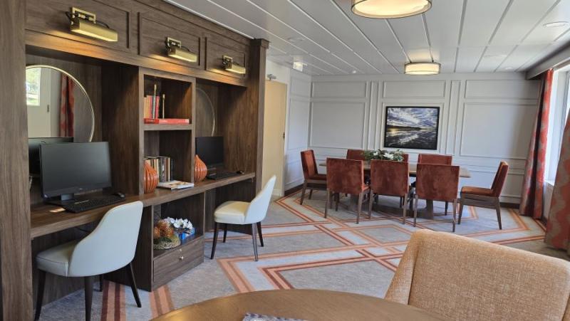 Several smaller public spaces on American Serenade include the Study, Game Room and Storyteller Lounge.