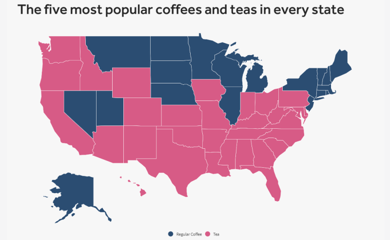 popularity of tea in the United States