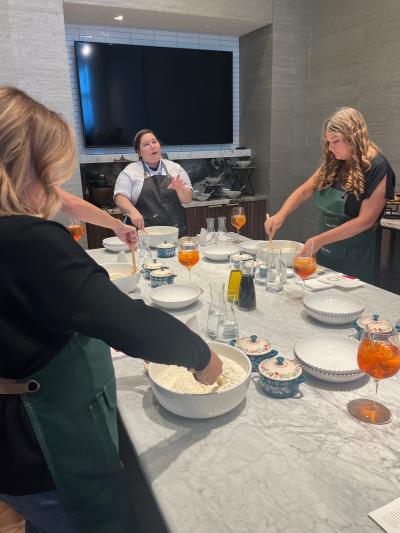 Focaccia making class at HALL Park Hotel