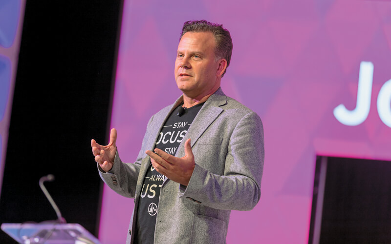 CEO and Founder John Harms presents the updated software platform at the annual TME conference