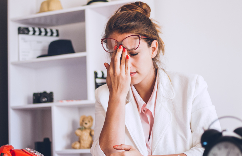 Stressed Woman Stock Photo