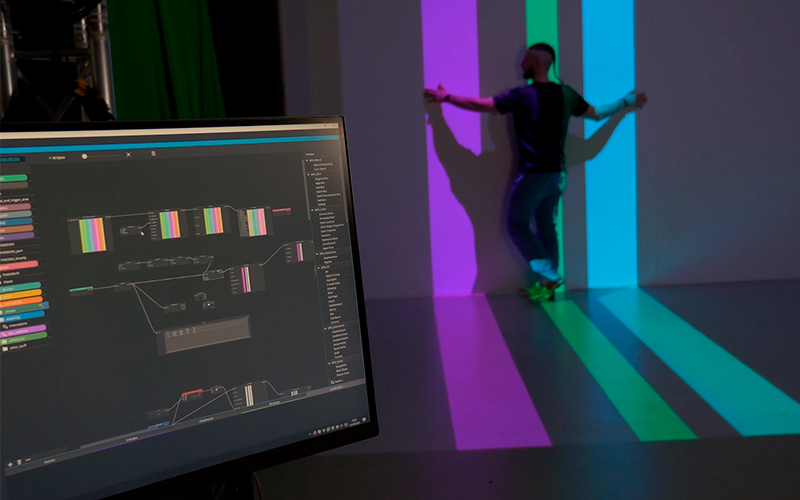 Example of interactive experience based on Modulo Kinetic V5 