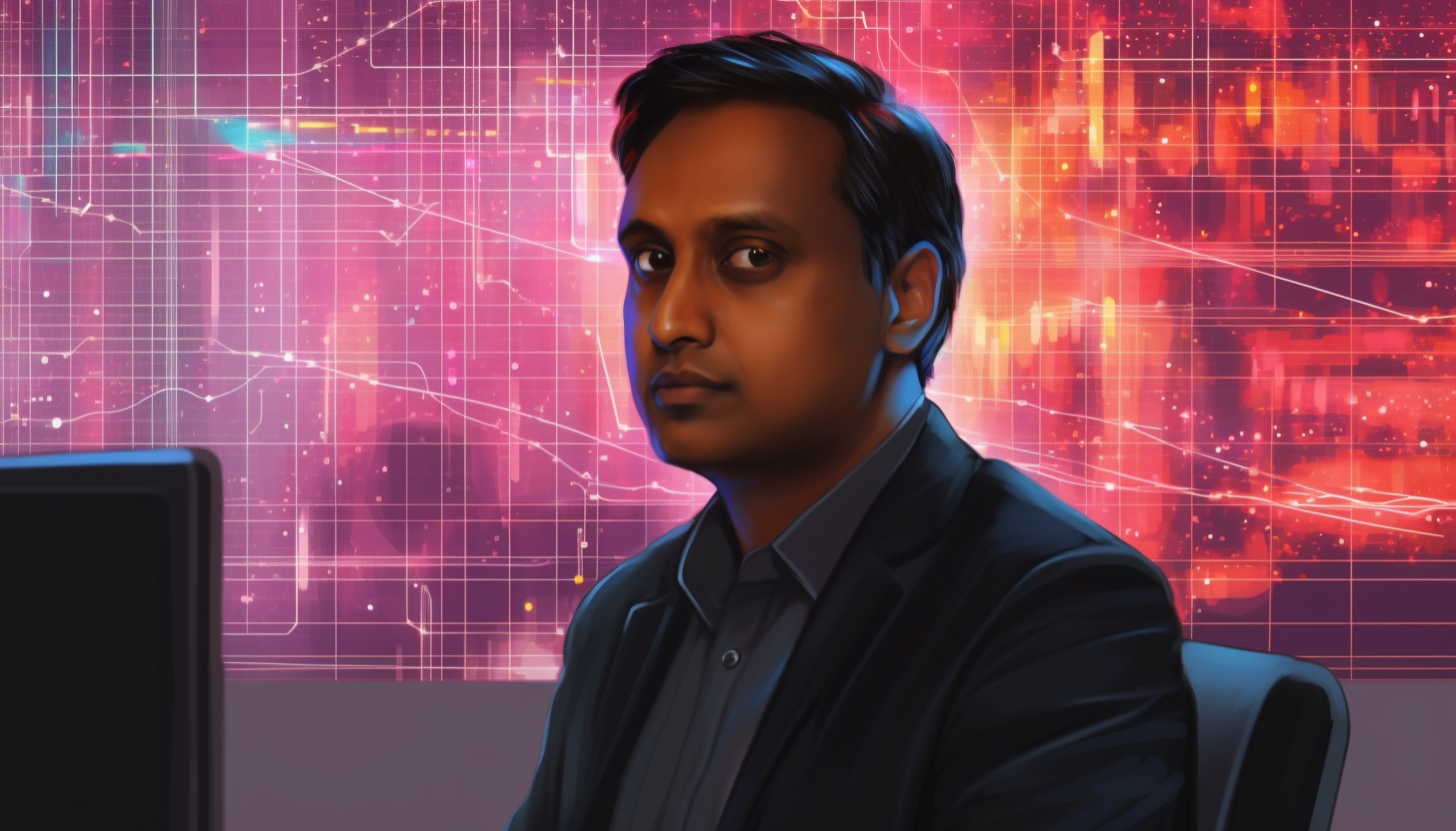 A Midjourney illustration of Amresh Singh director of partnerships at the networks business of Samsung Electronics America