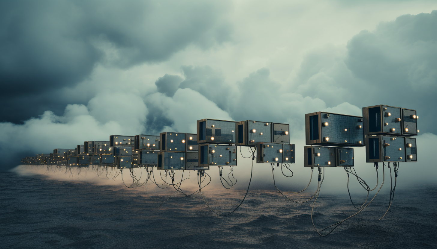 Semiconductor chips chained together in the clouds