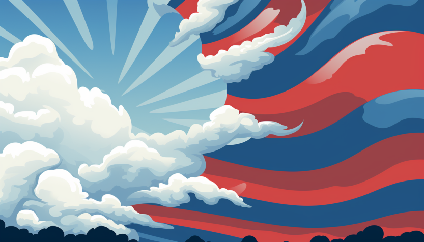 Texas flag clouds