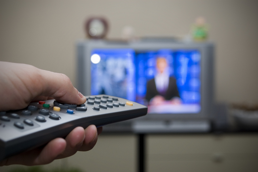 TV and Remote Control Image