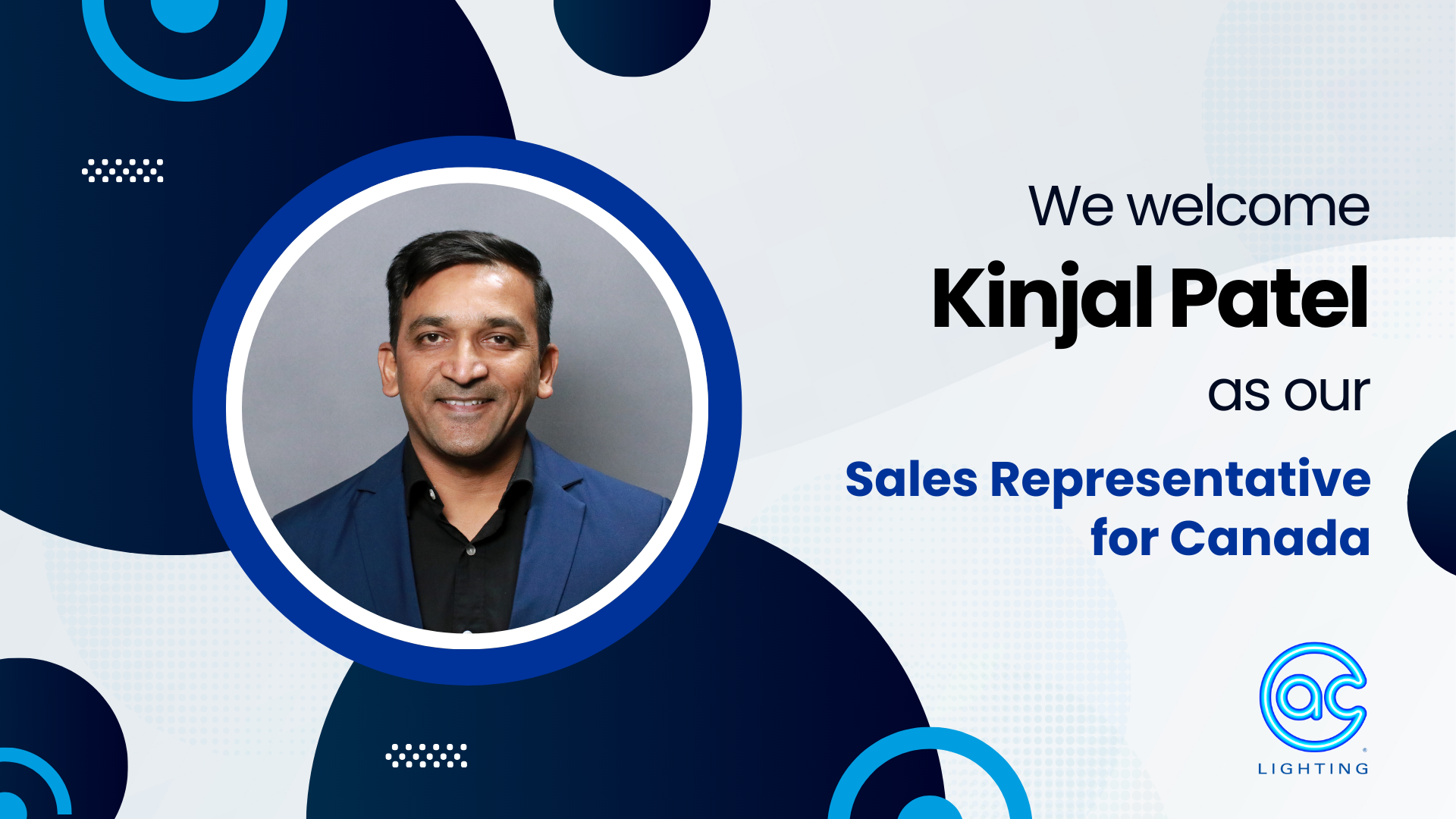 Kinjal Patel Joins AC Lighting as Sales Representative image of Kinjal and AC Lighting logo