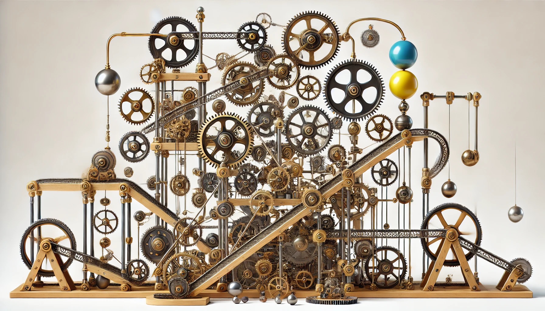 Photorealistic image of a supercomplicated gadget with many gears