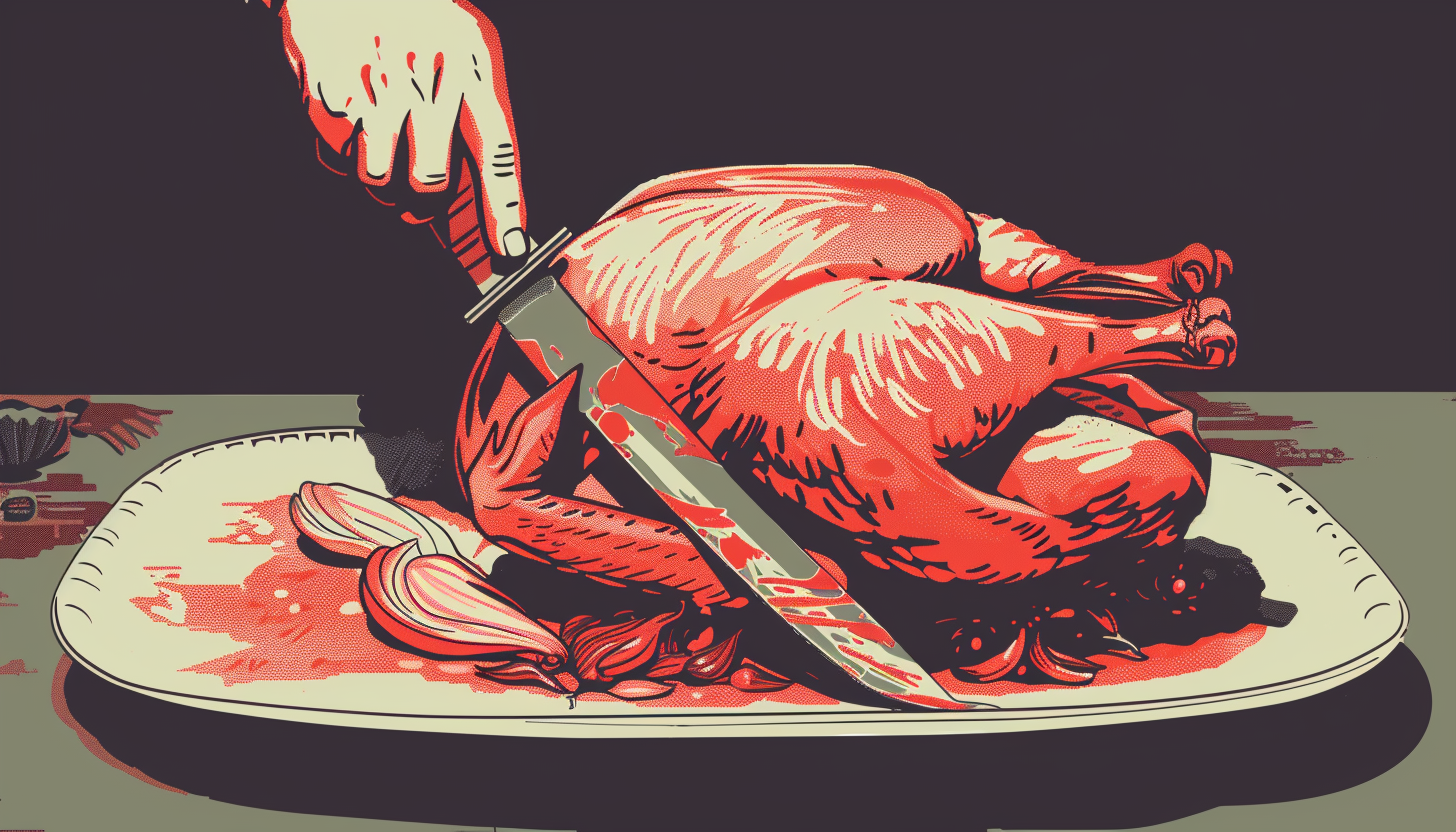 Turkey carved