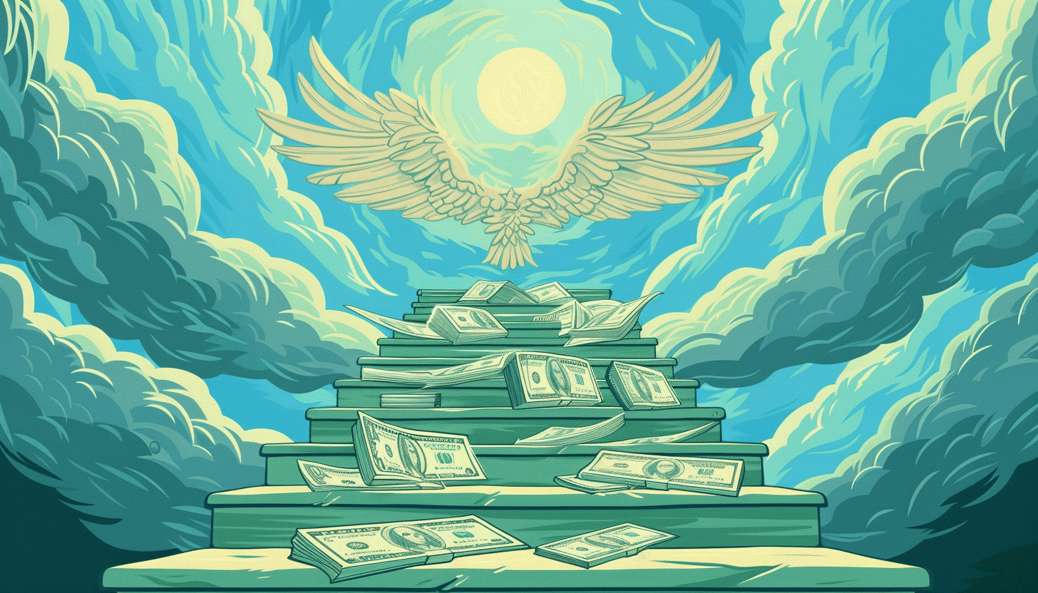 money on staircase