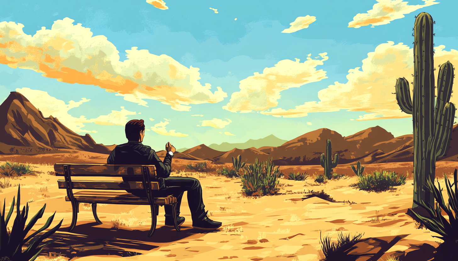 person sitting on bench