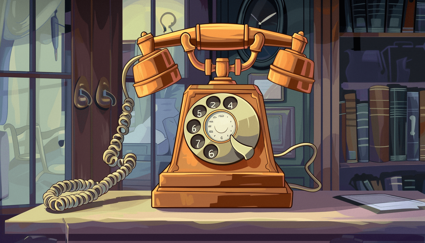 old fashioned telephone
