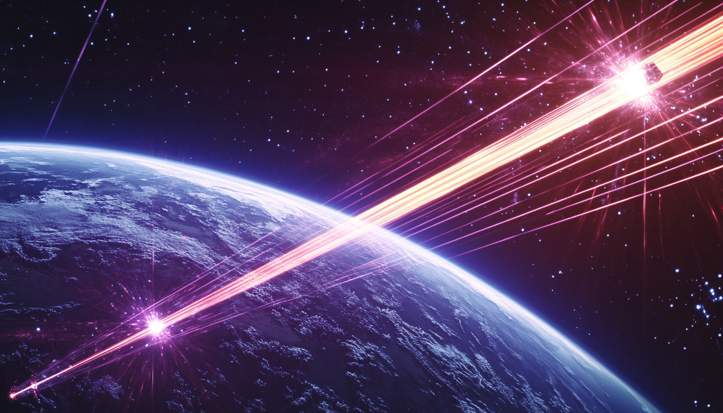 Laser beams in space