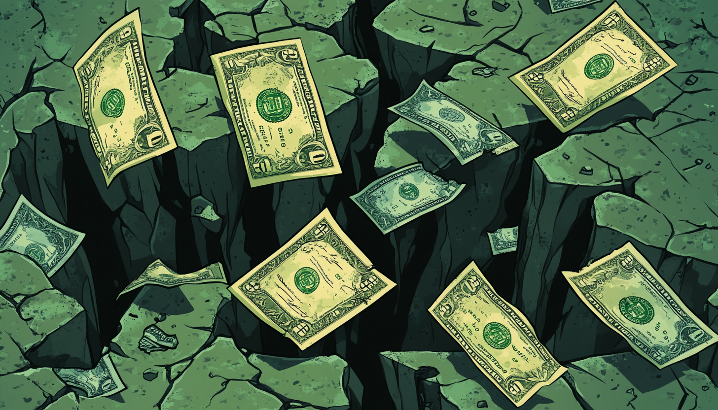 money falling through cracks
