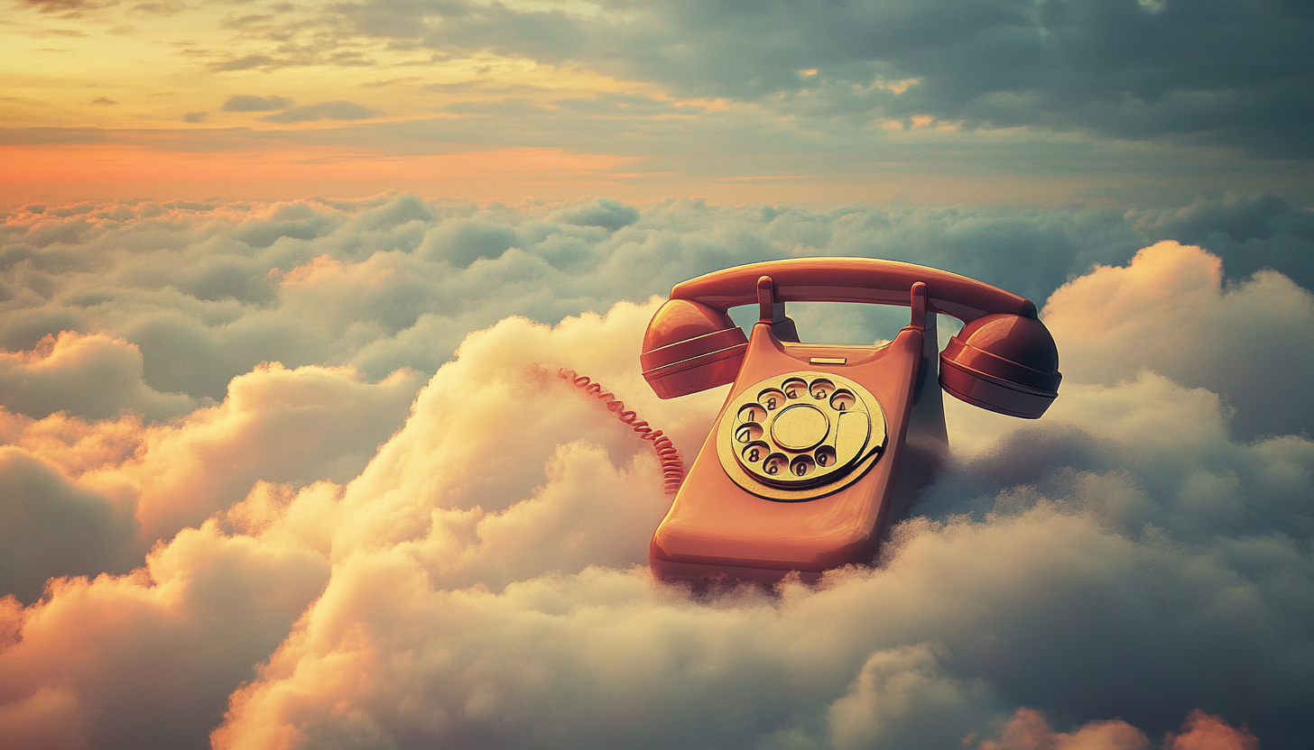 telephone in clouds