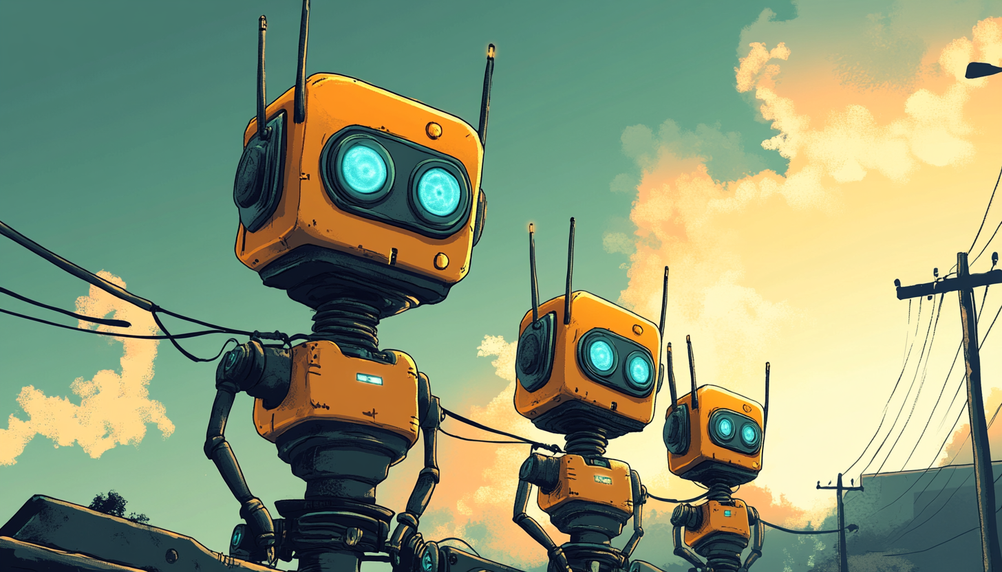 robots deploying fiber
