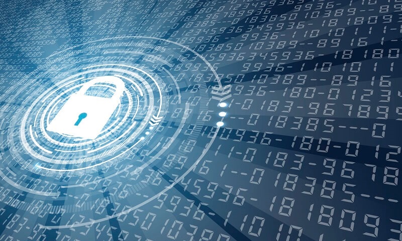 Security lock on computer data