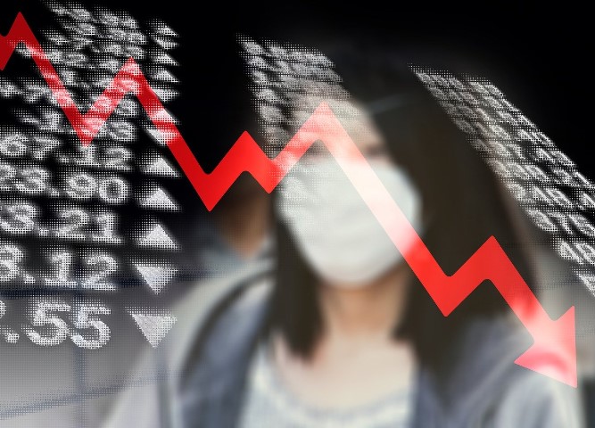 coronavirus mask market down arrow