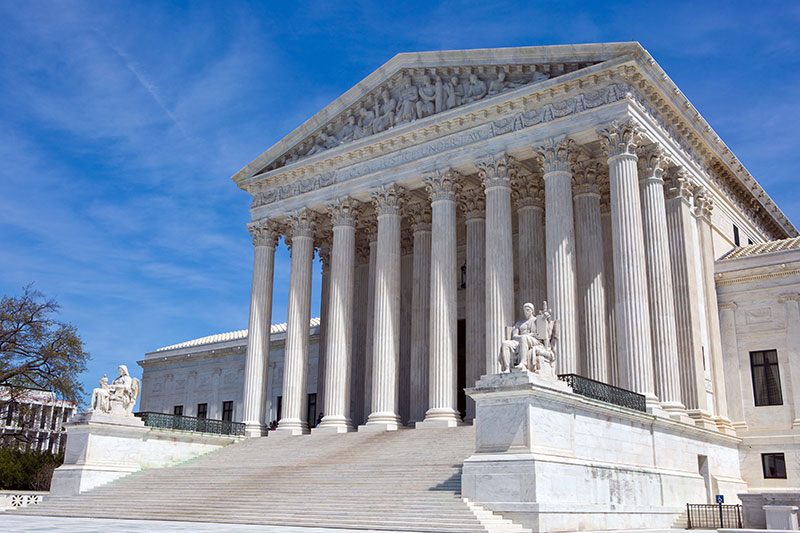 View of the Supreme Court building