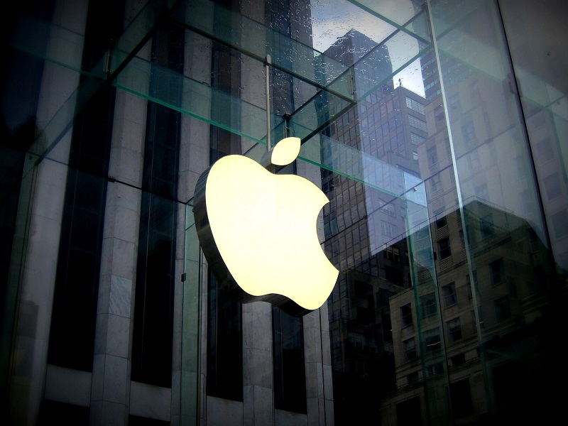 Apple logo building