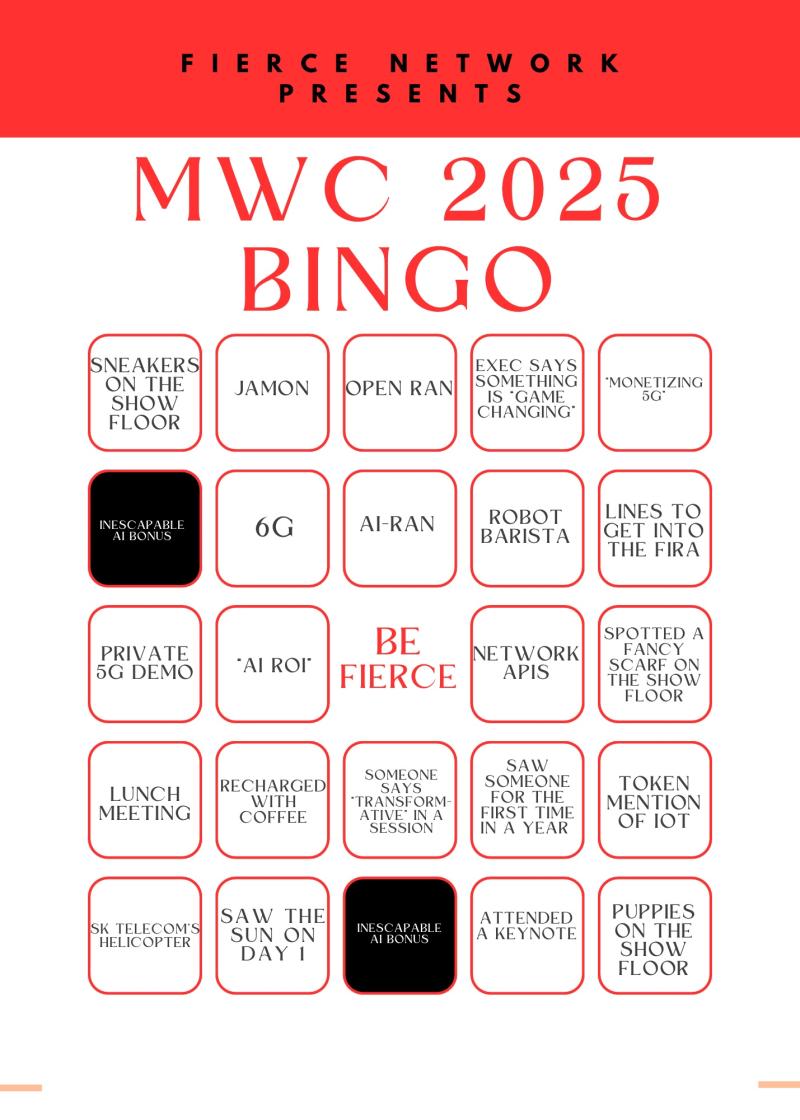 MWC 2025 bingo board