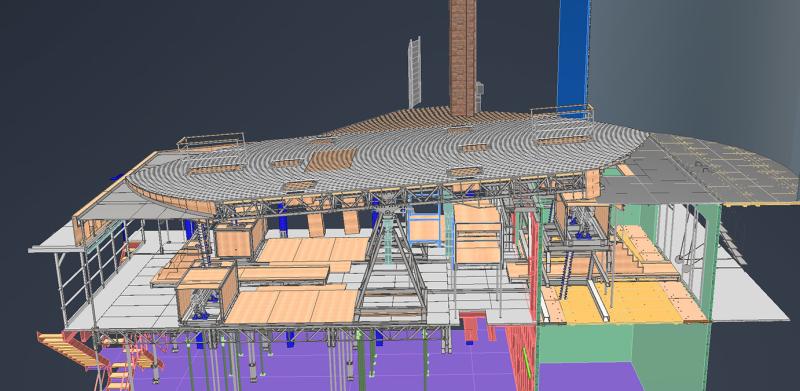 The deck and substage area.