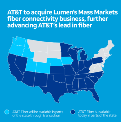 AT&T Lumen footprint