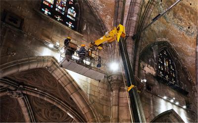 Construction in the cathedral