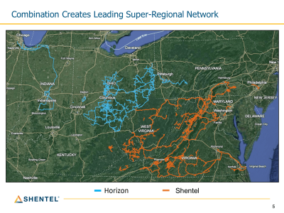 Shentel and Horizon footprint