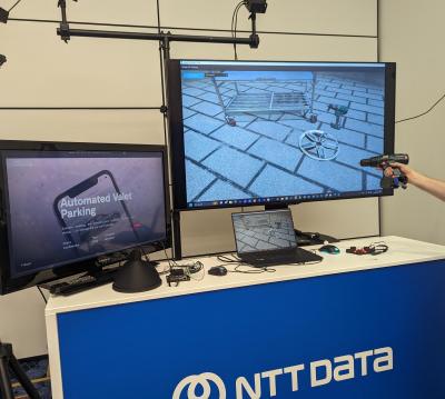 Showing off the precise location tracking enabled by private 5G.