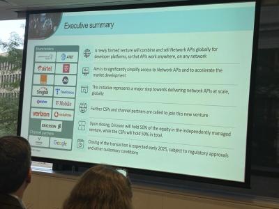 slide from Ericsson event