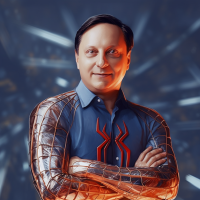 Samuel Wilson, CEO, 8x8, Art by Midjourney, inspired by Marvel Entertainment which is owned by The Walt Disney Co.