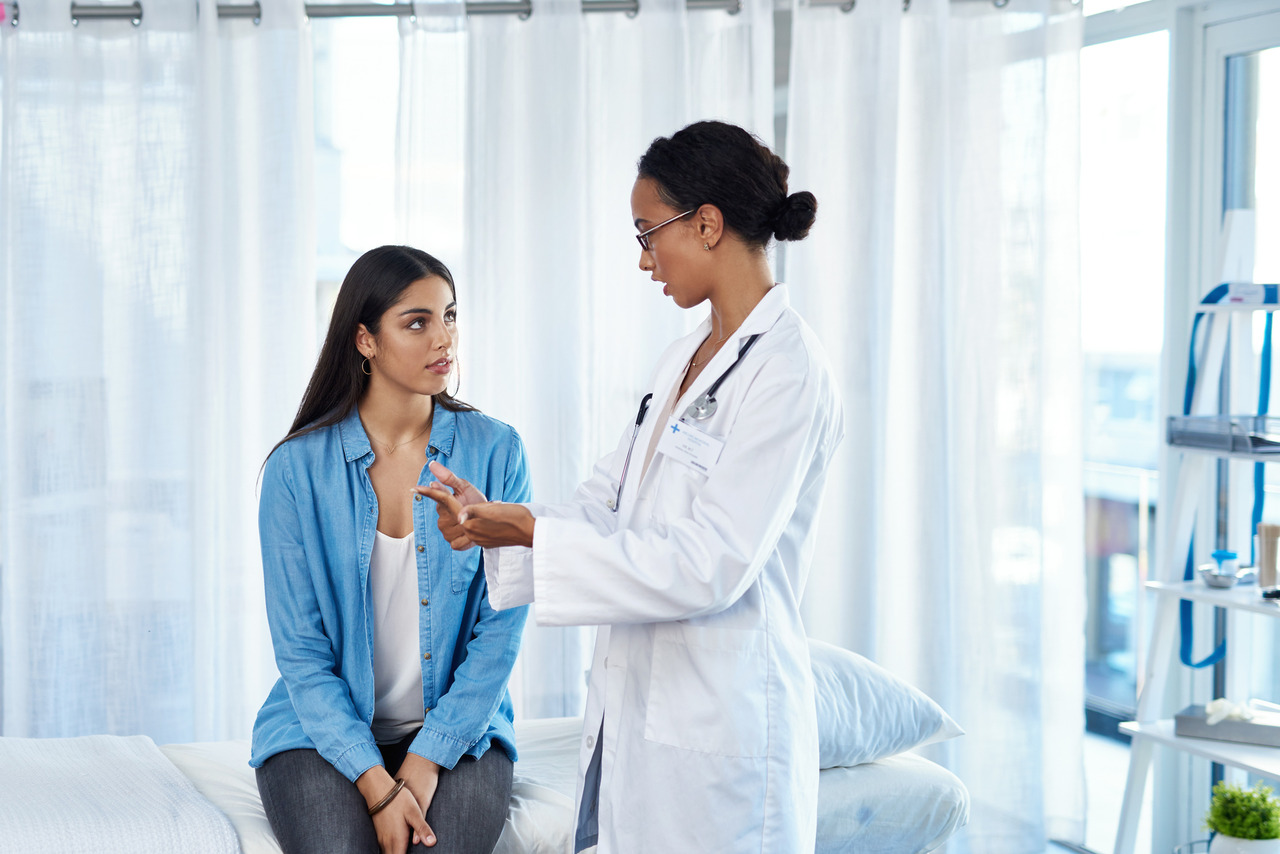 young woman medical visit doctor obgyn