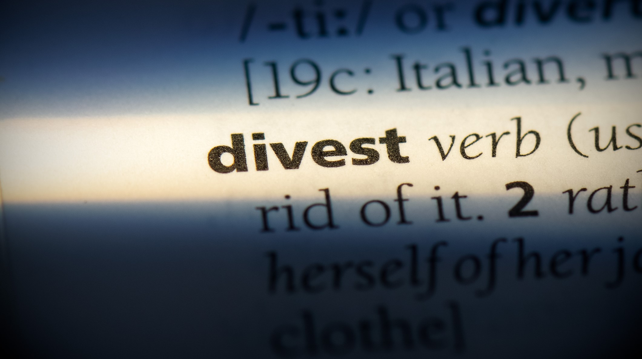 dictionary definition of divest