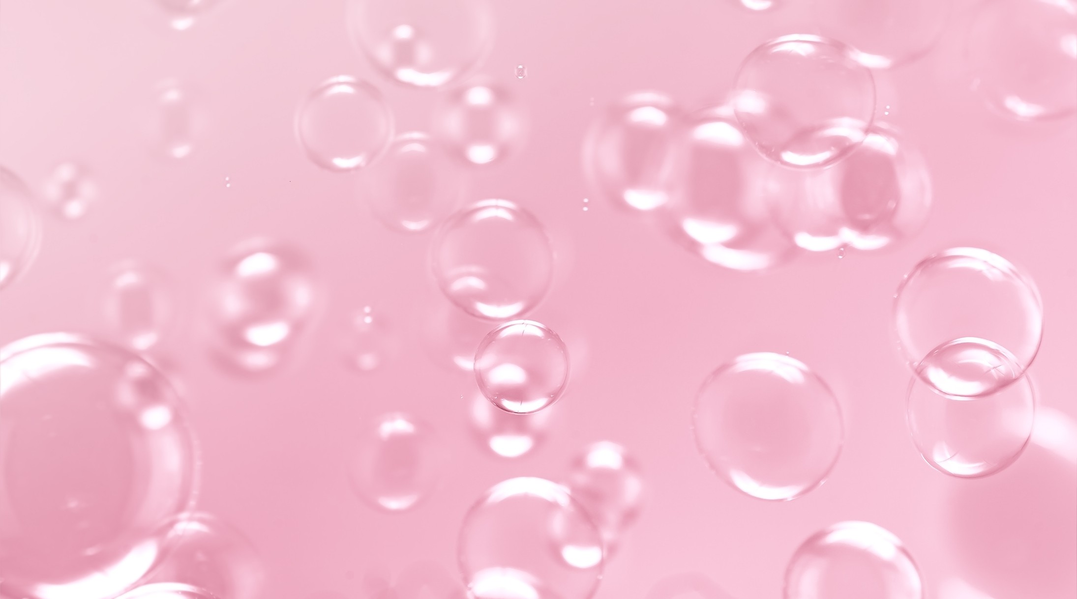 bubbles on a pink background