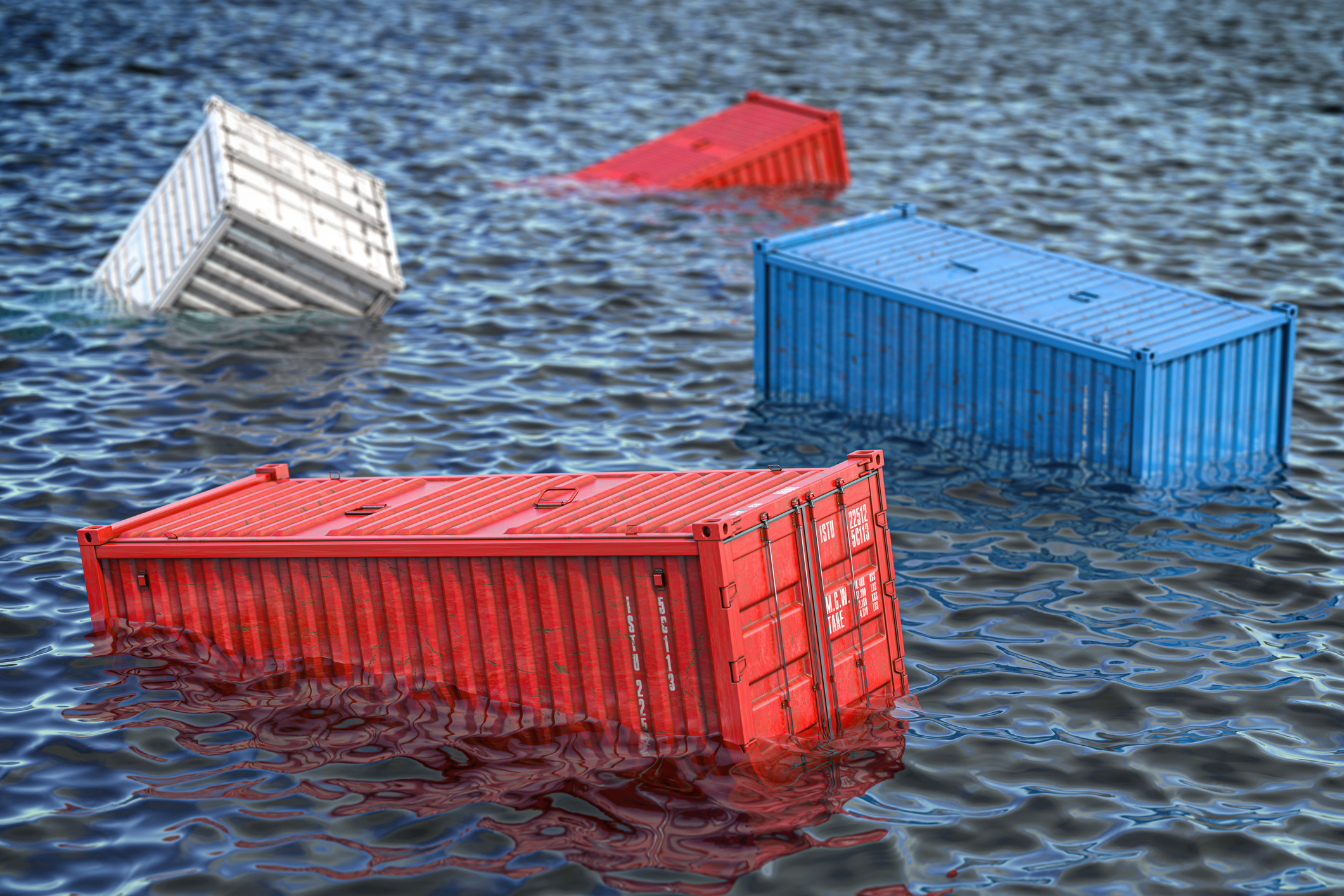 Cargo shipping containers lost in ocean