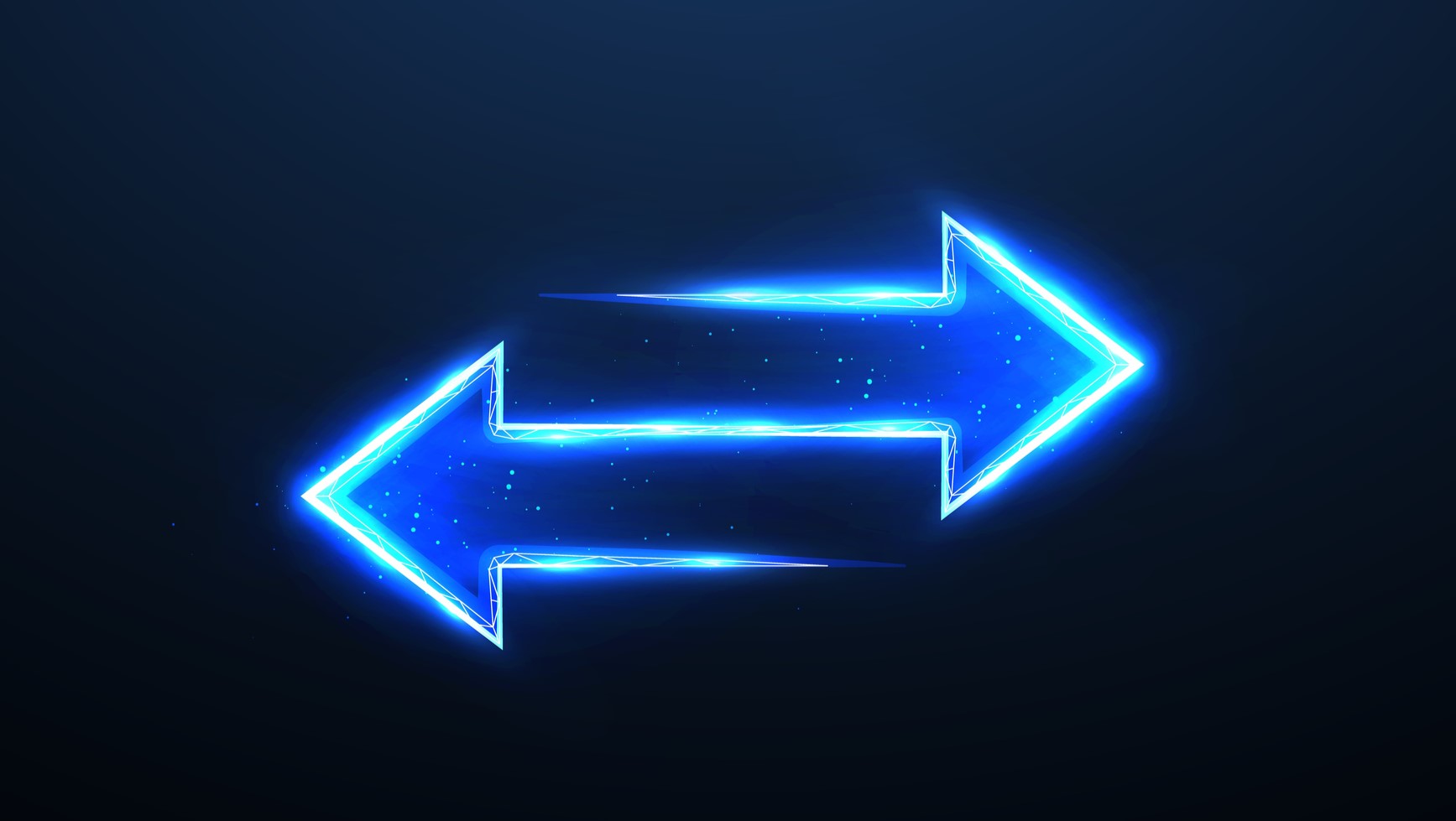 two arrows pointing different ways