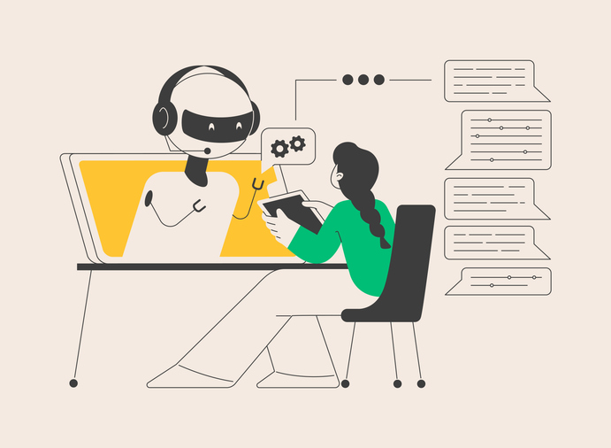 Chatbot talks to a woman