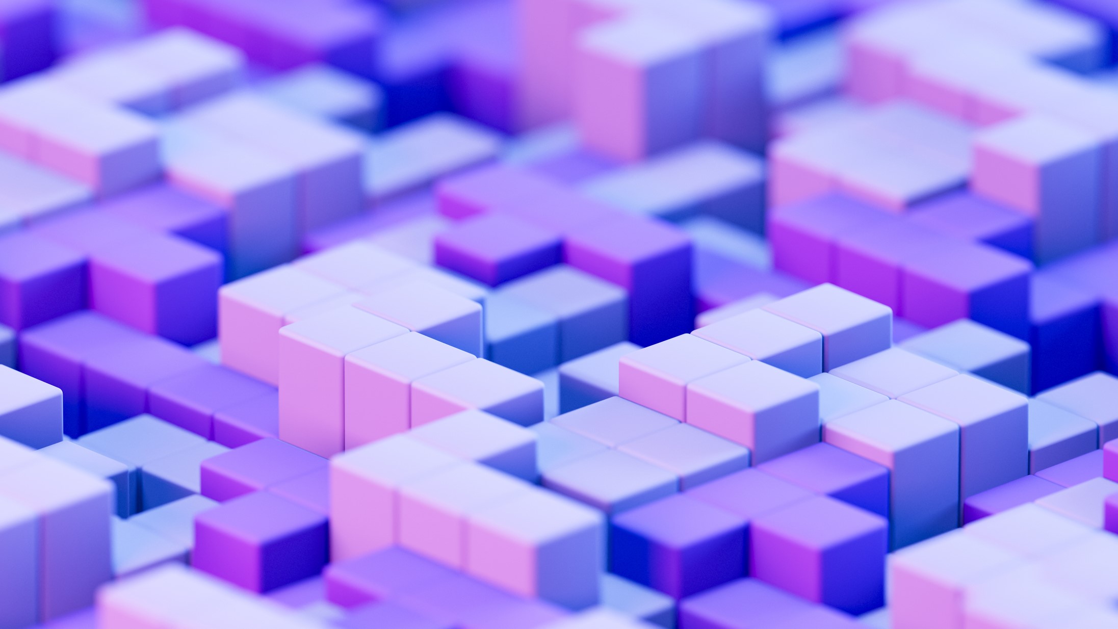Abstract 3D Geometric Shapes Cube Blocks Background