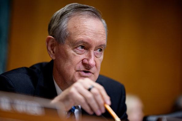 Senator Mike Crapo speaks during a hearing