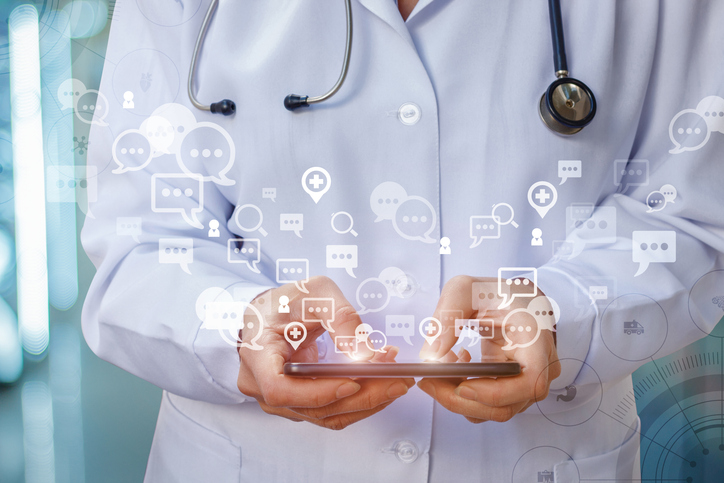 doctor uses chatbot graphic