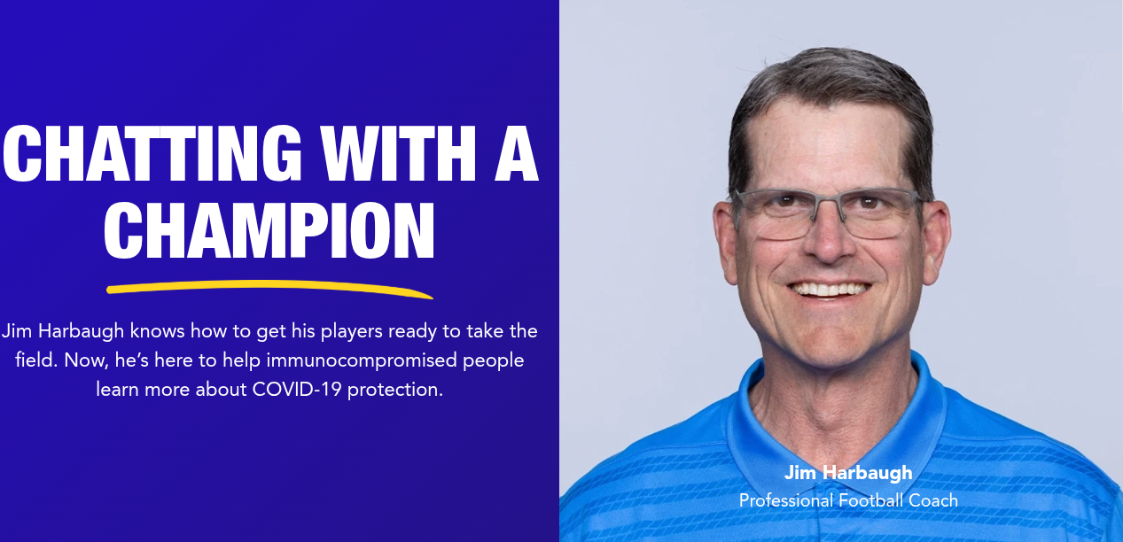 A graphic featuring a photo of Jim Harbaugh from Invivyds wwwexpandtheiroptionscom website