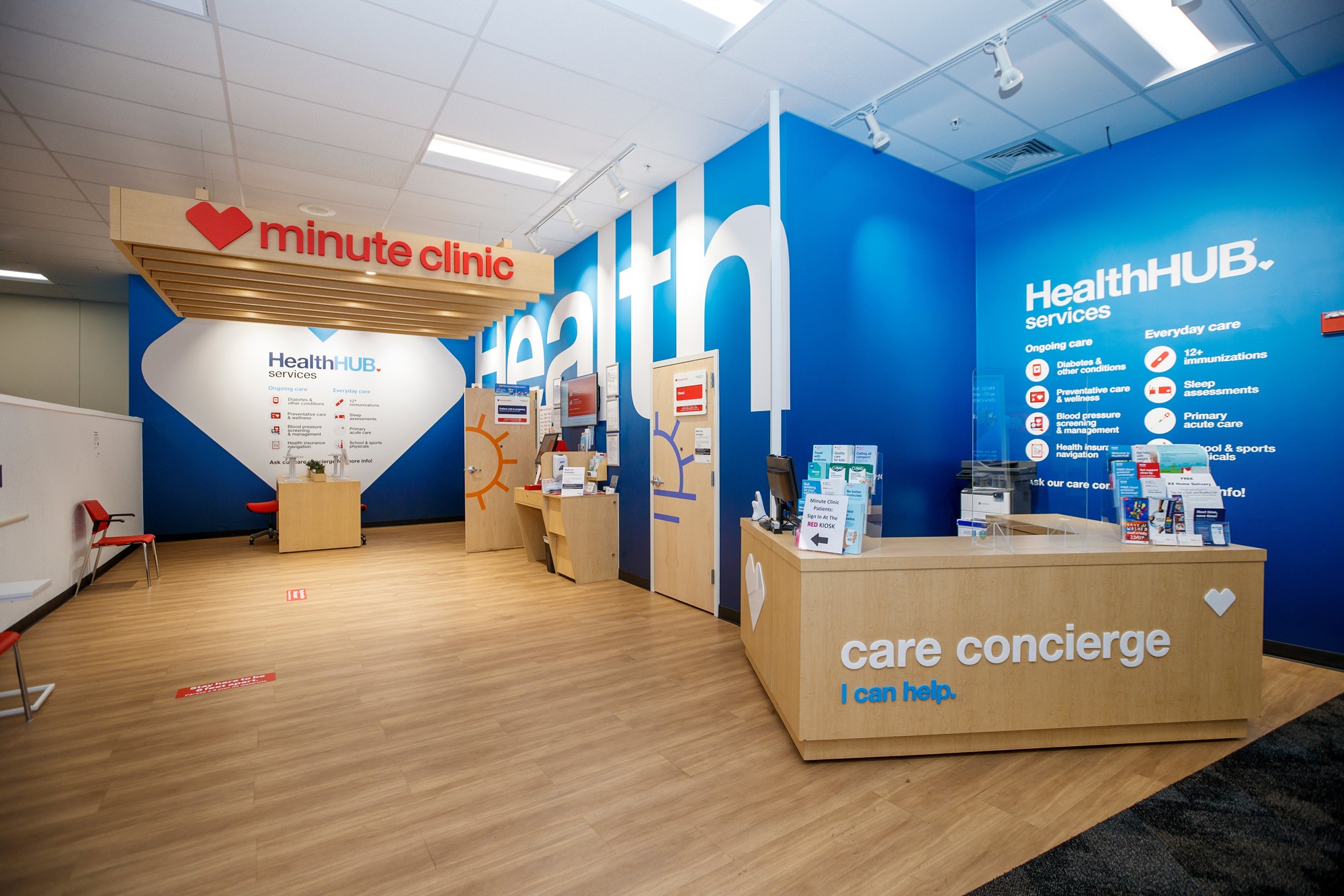 A photo of a CVS HealthHub and MinuteClinic location