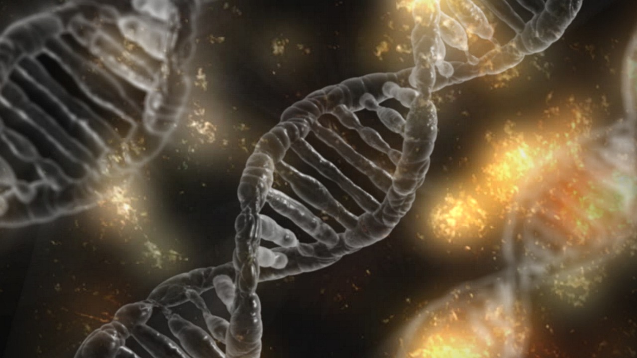 Illustration of three DNA helices