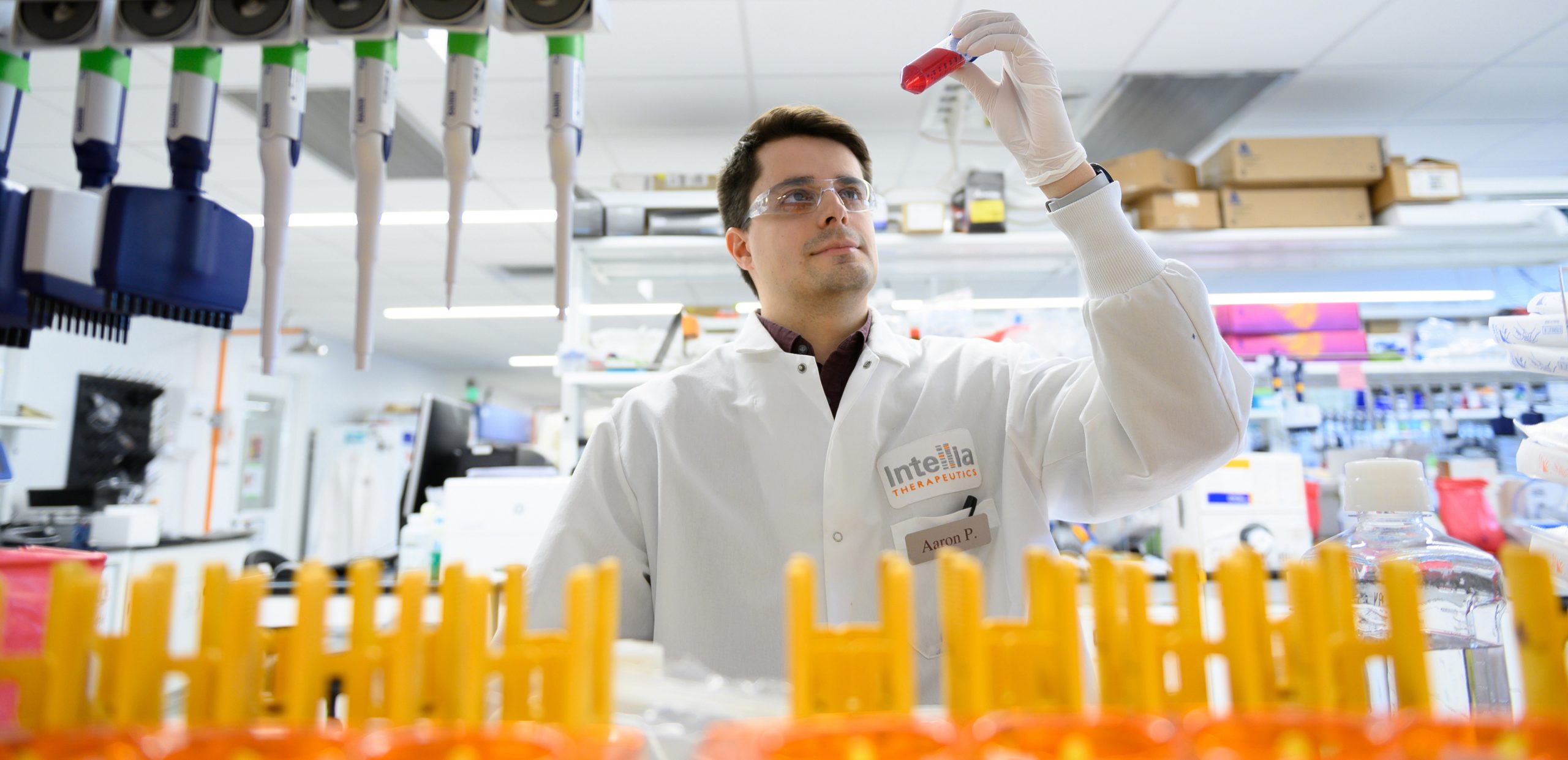 Intellia Therapeutics scientist in the lab