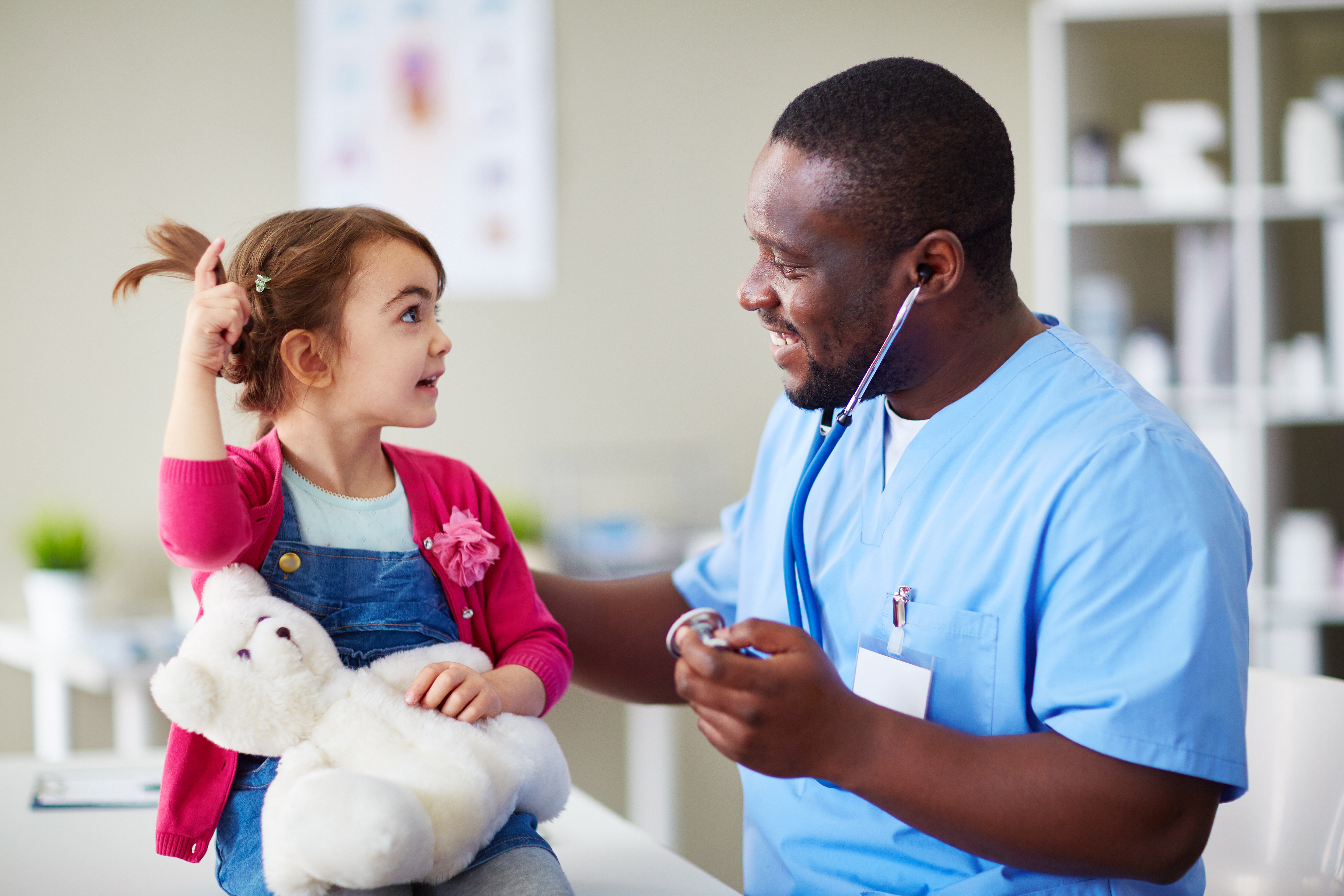 A pediatrician and his patient